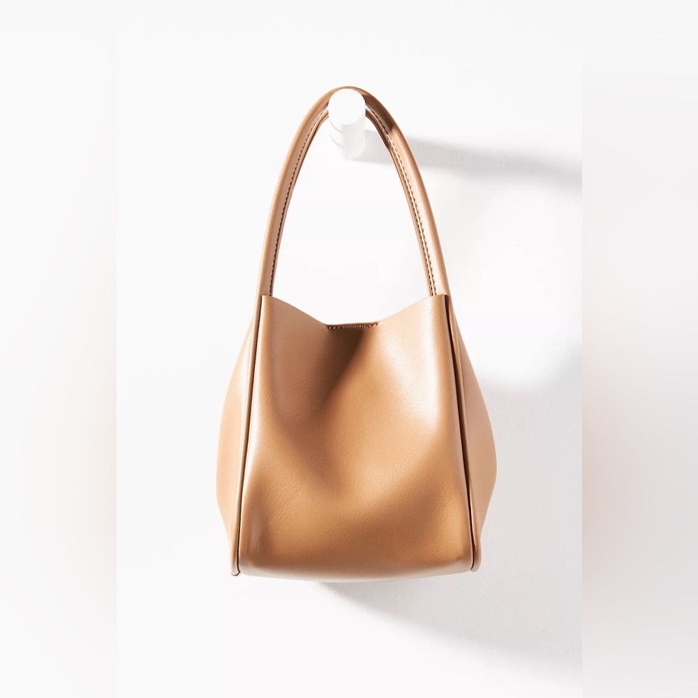 Anthropologie Tan Leather Mini Shoulder Bag